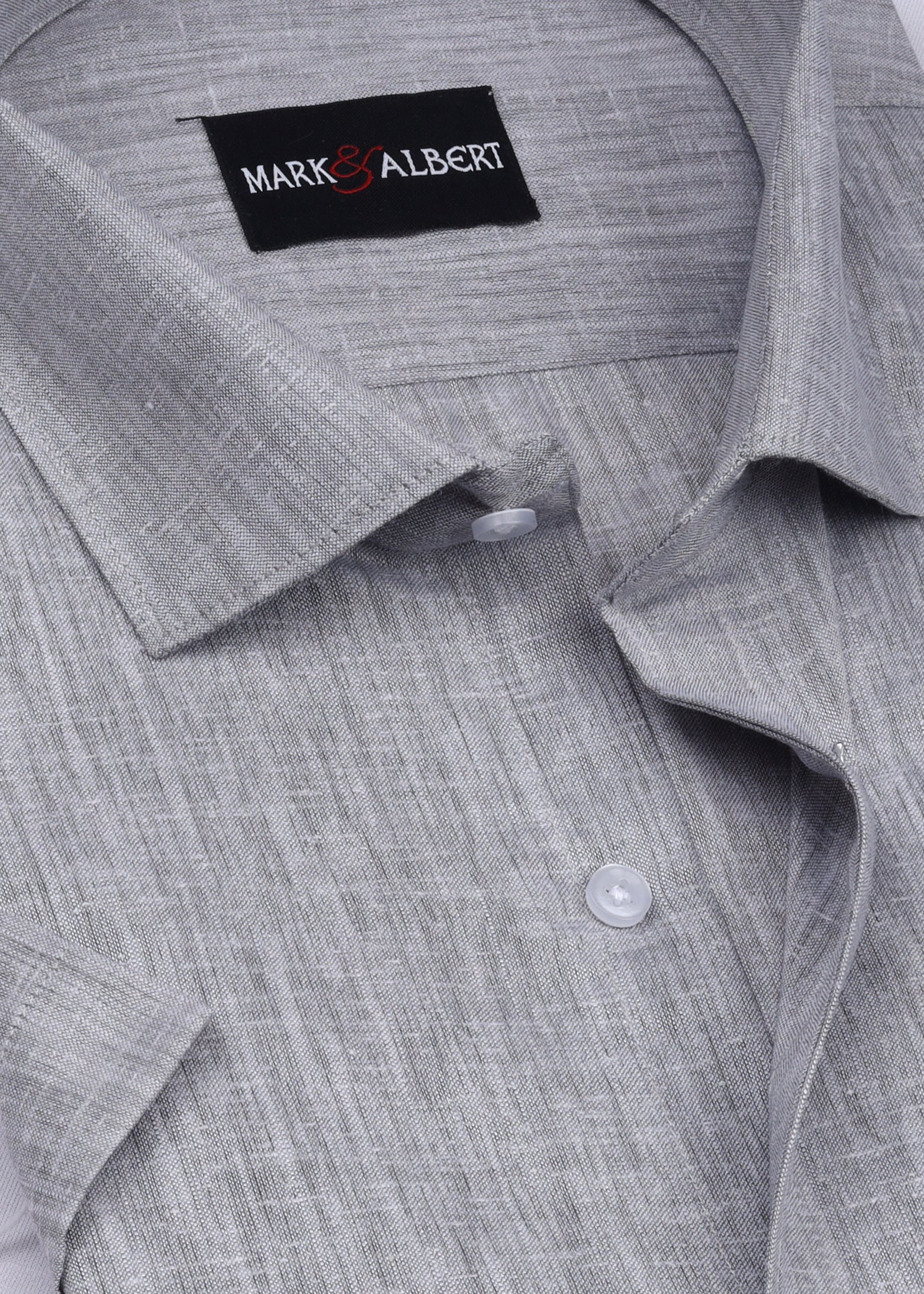 Core Cotton linen Grey Half Sleeve Shirt