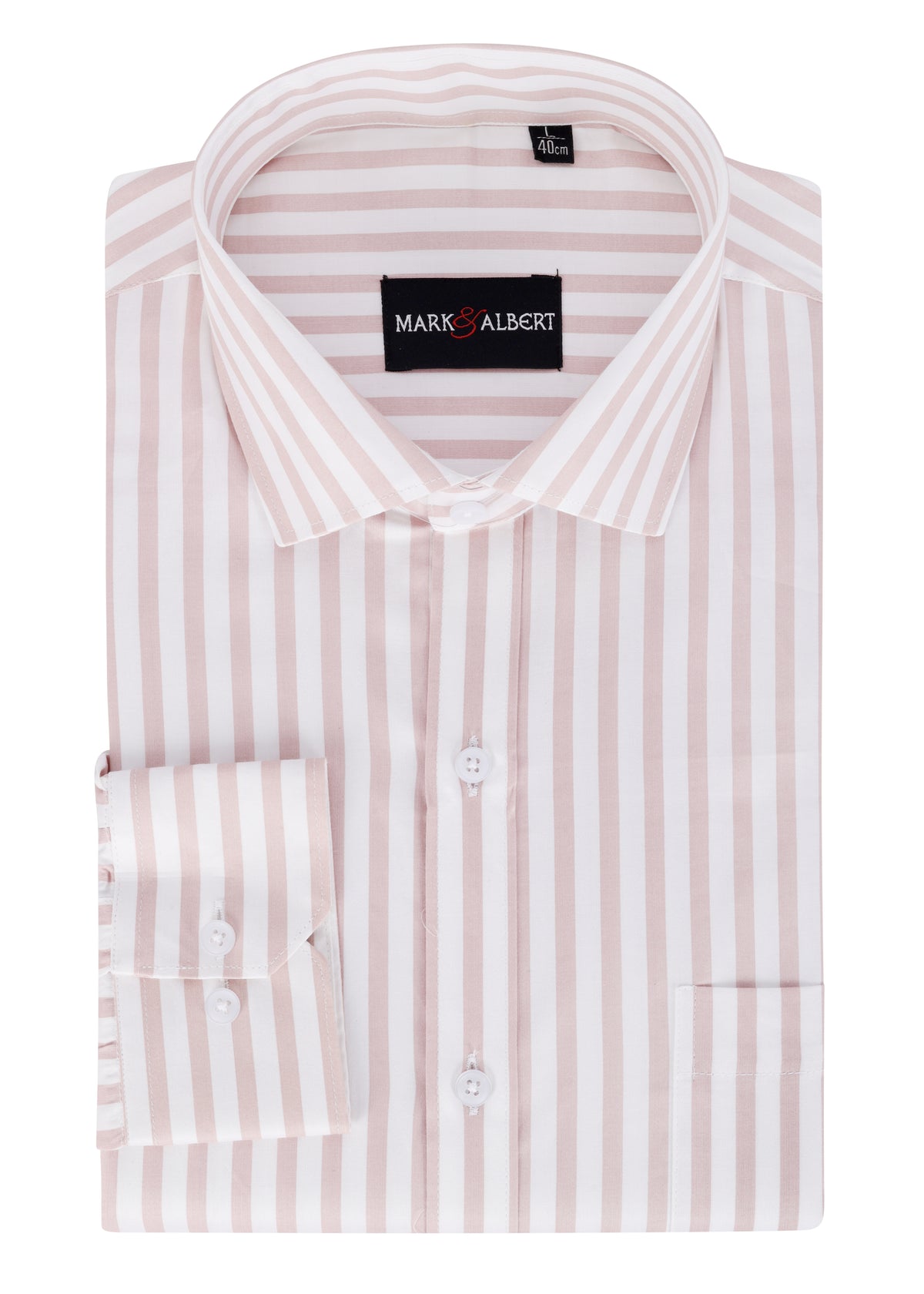 Men's 100% Cotton Pink Striped Shirt