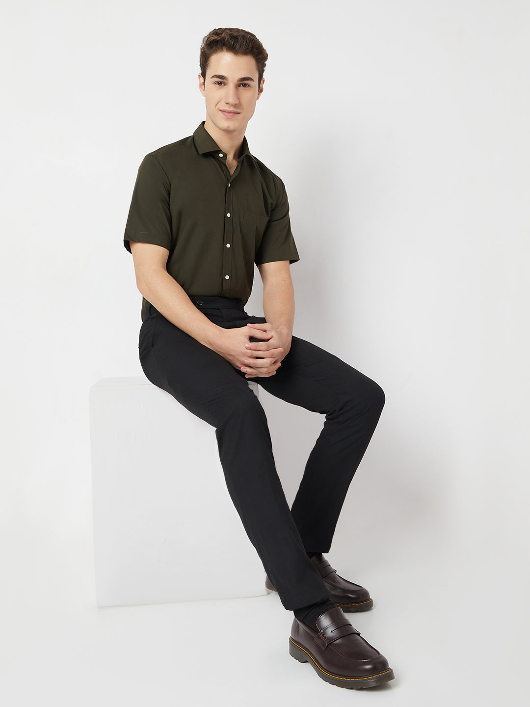 Wrinkle Free Half Sleeve Shirt