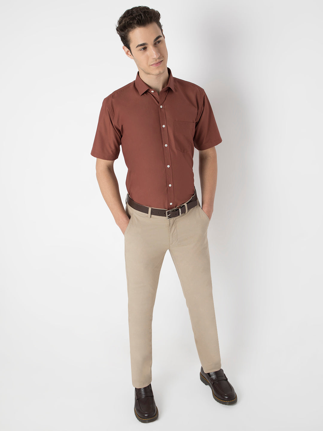 Wrinkle Free Half Sleeve Shirt