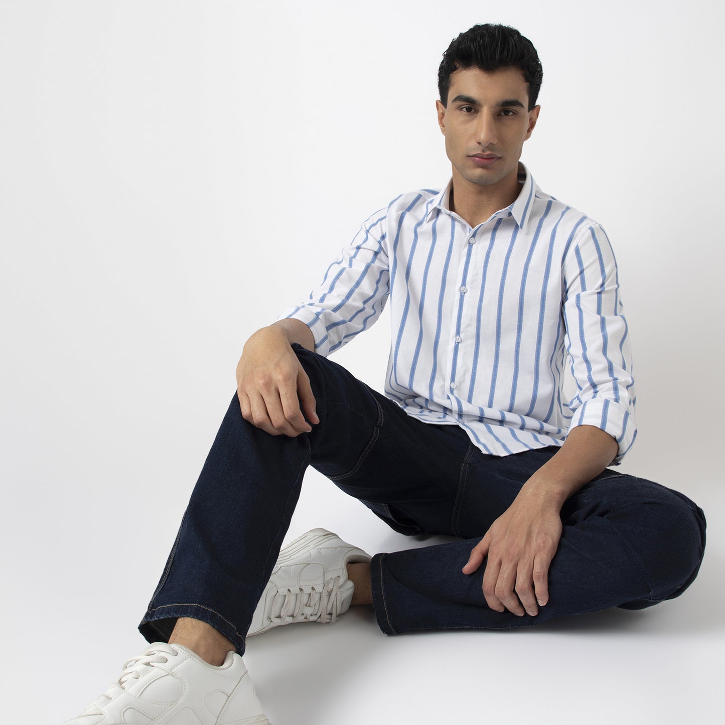 Striped Cotton Casual Shirt