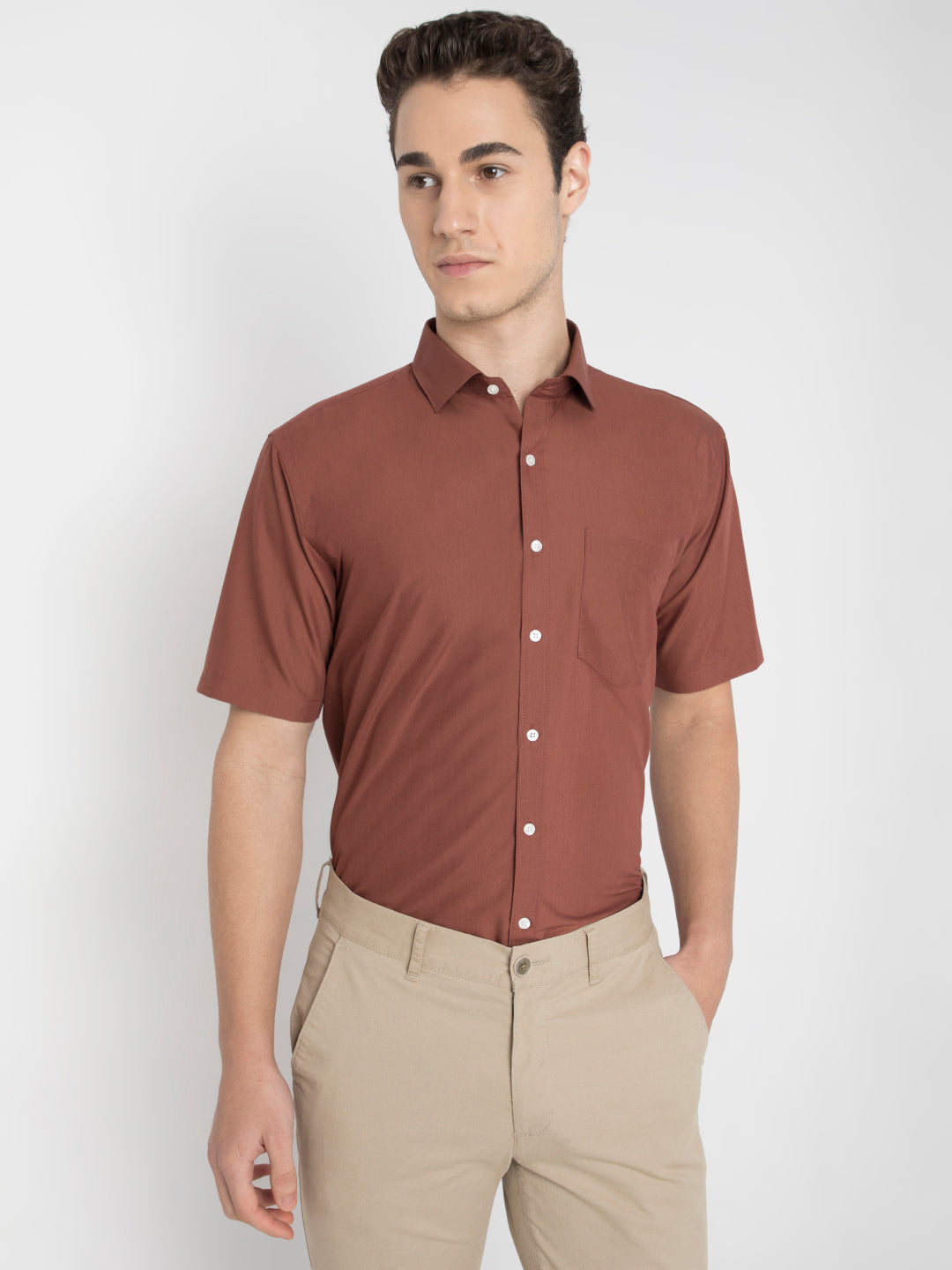 Wrinkle Free Half Sleeve Shirt