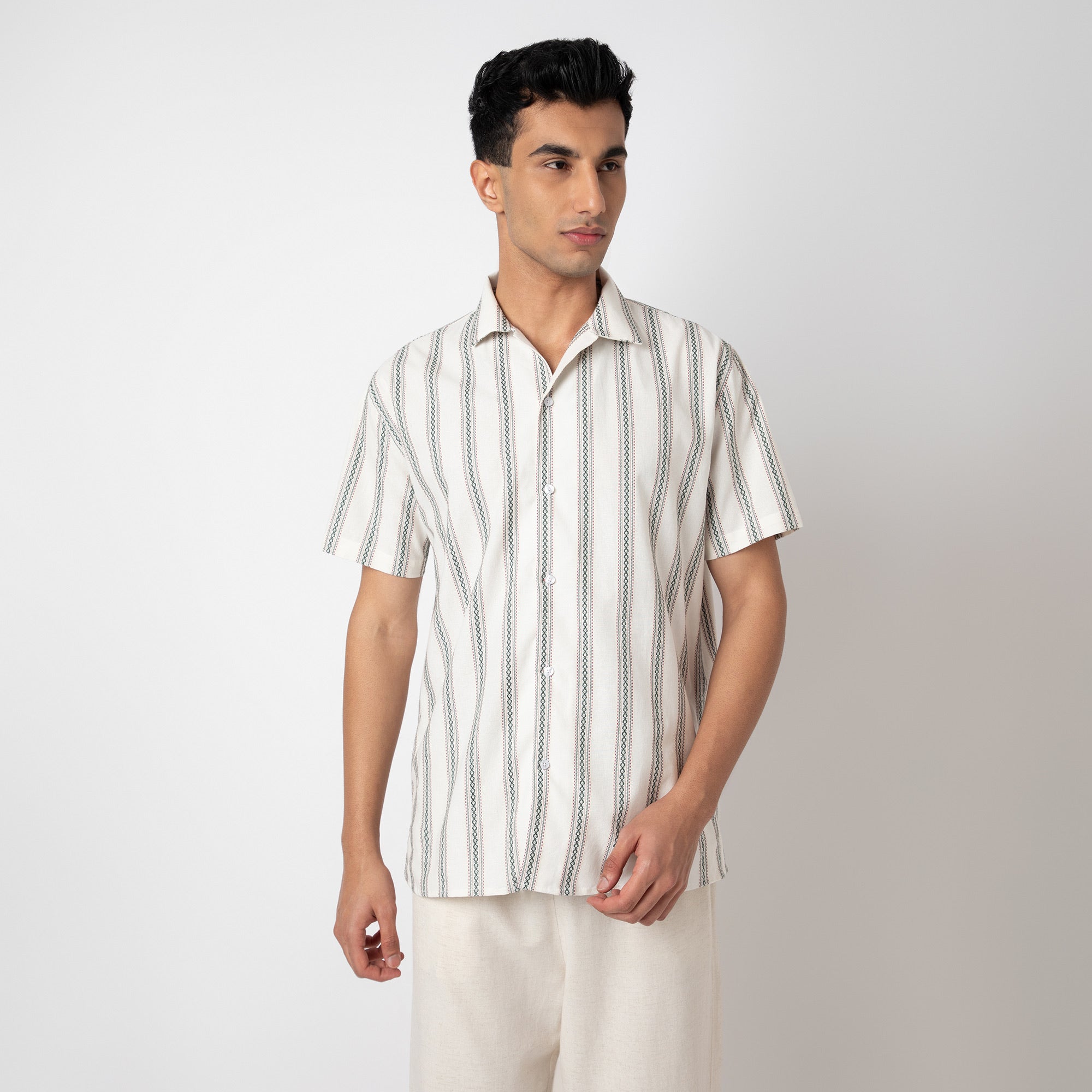 Relaxed Fit Striped Resort Shirt