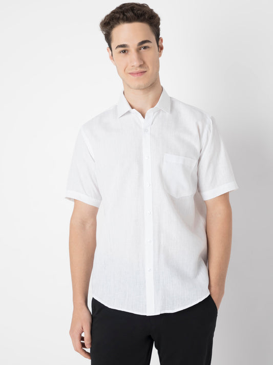 Cotton Linen Half Sleeve Shirt
