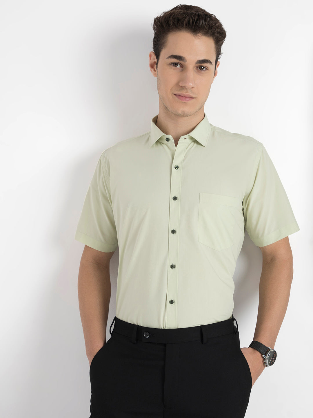 Wrinkle Free Half Sleeve Shirt