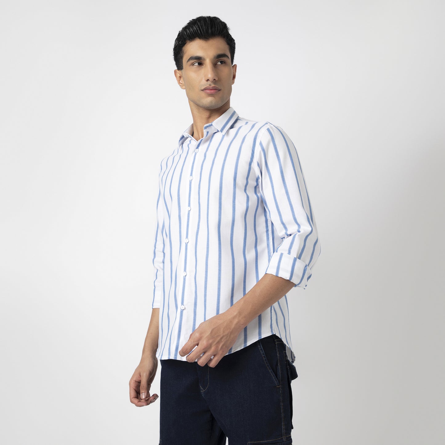 Striped Cotton Casual Shirt