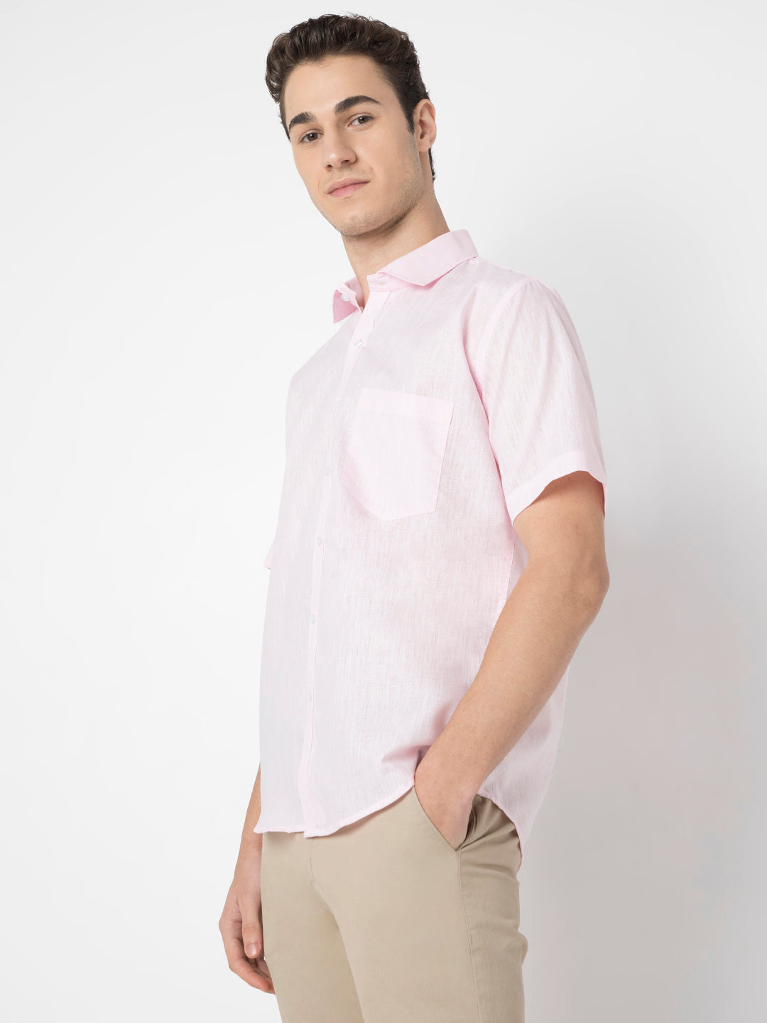 Cotton Linen Half Sleeve Shirt