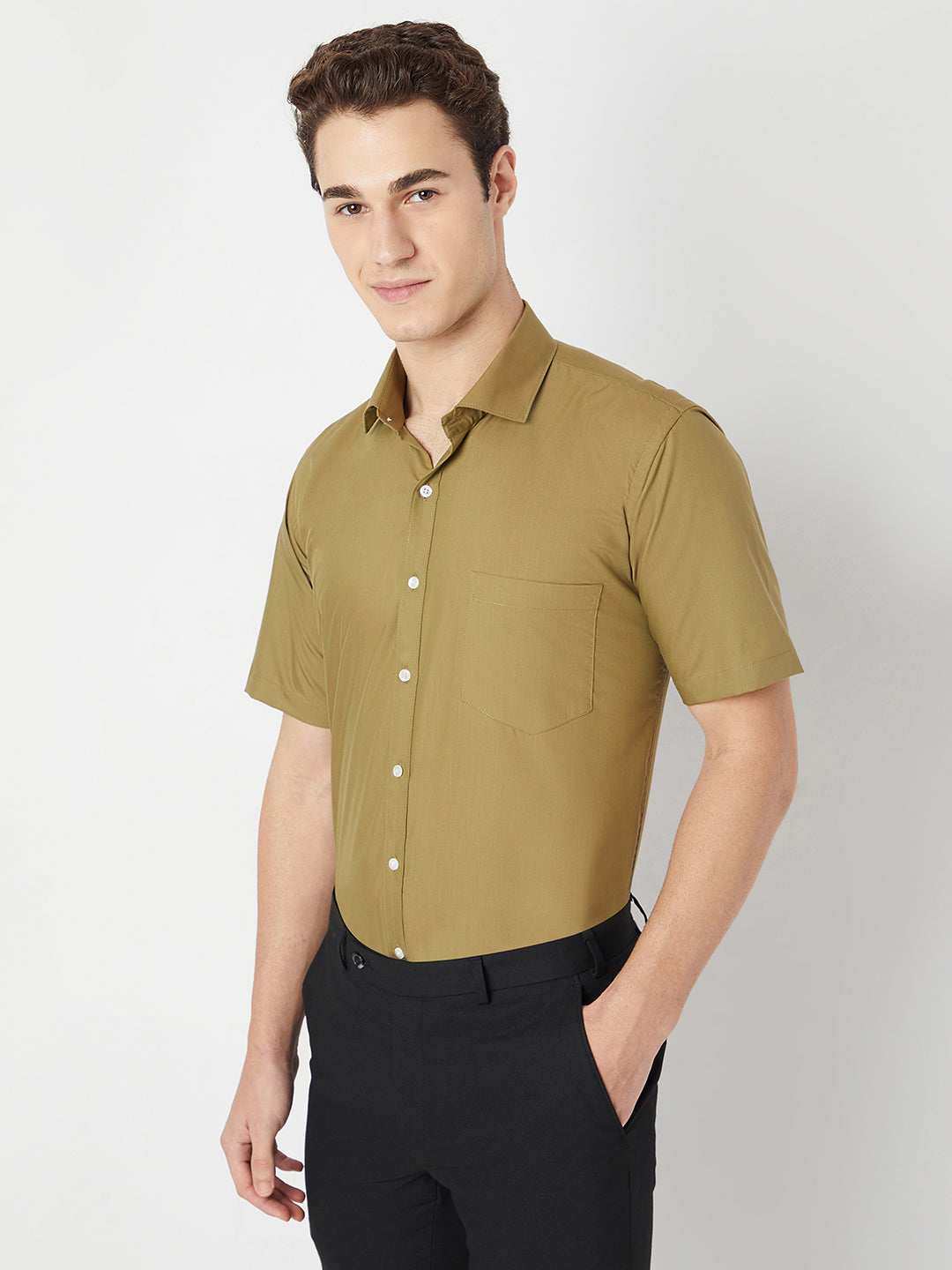 Wrinkle Free Half Sleeve Shirt
