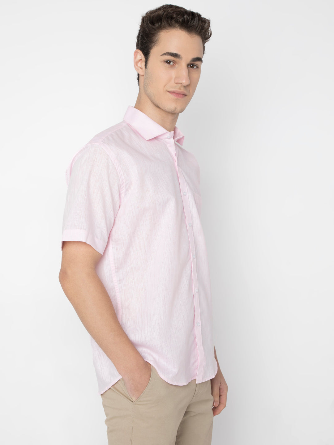 Cotton Linen Half Sleeve Shirt
