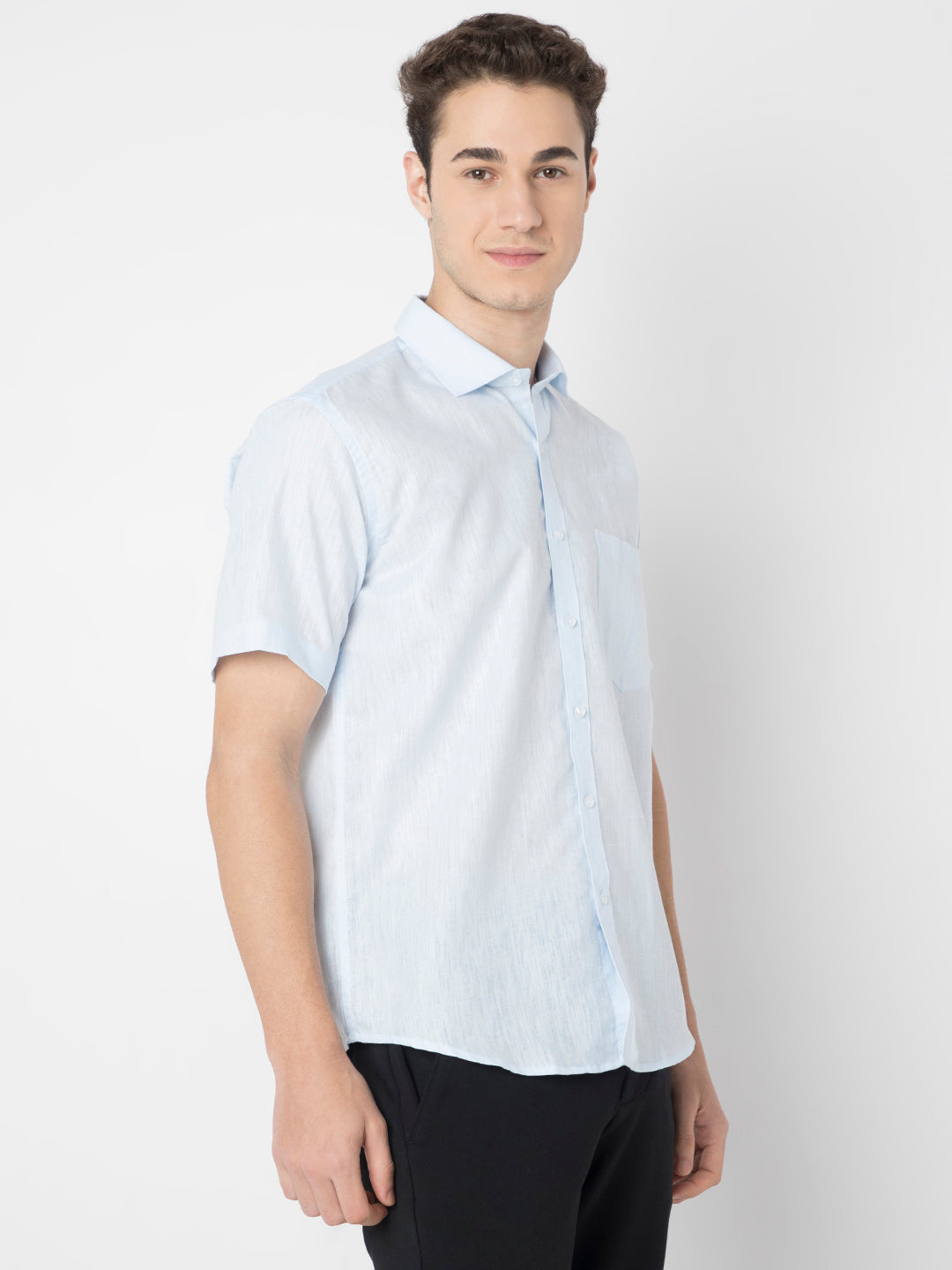 Cotton Linen Half Sleeve Shirt