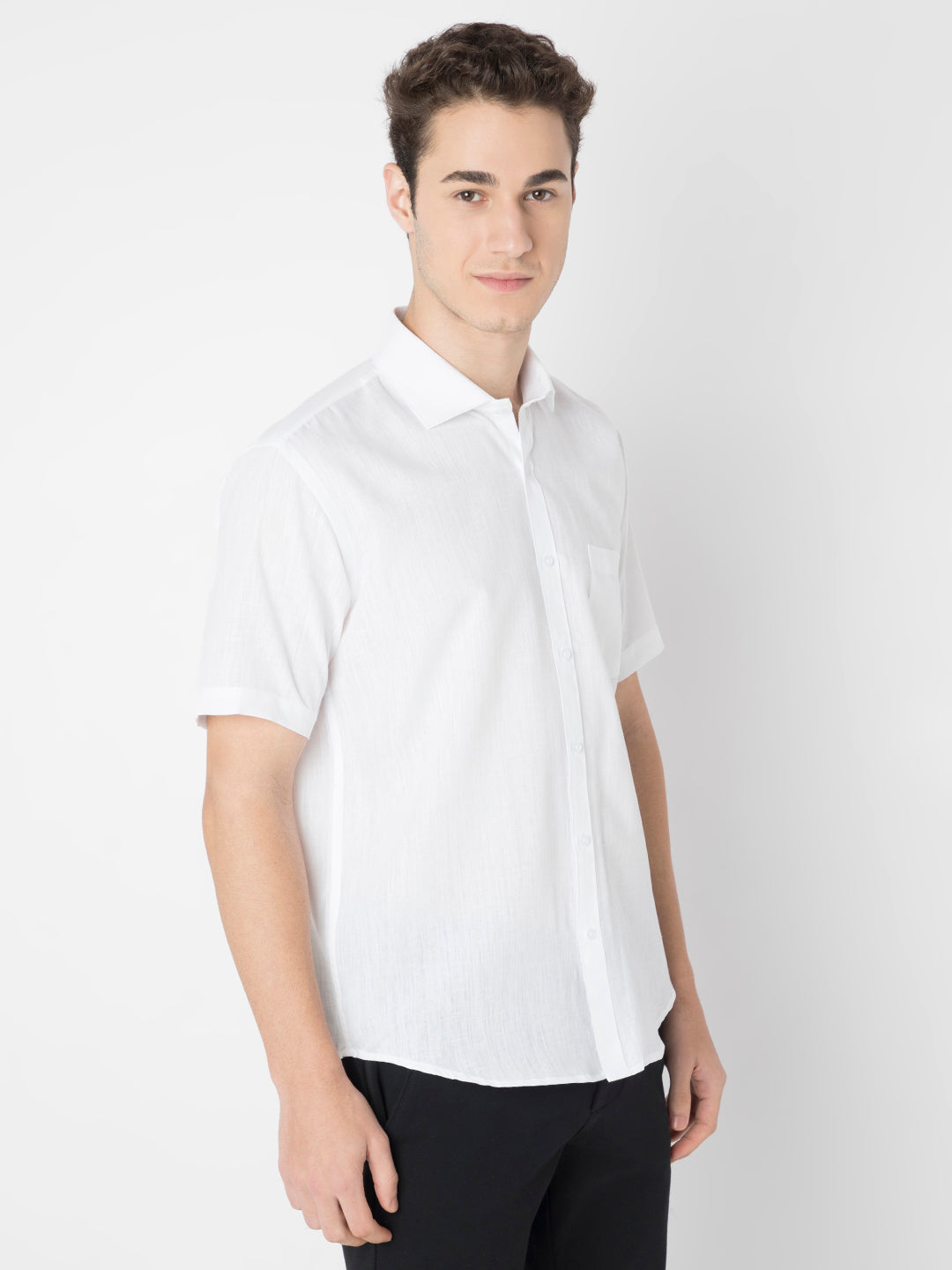 Cotton Linen Half Sleeve Shirt
