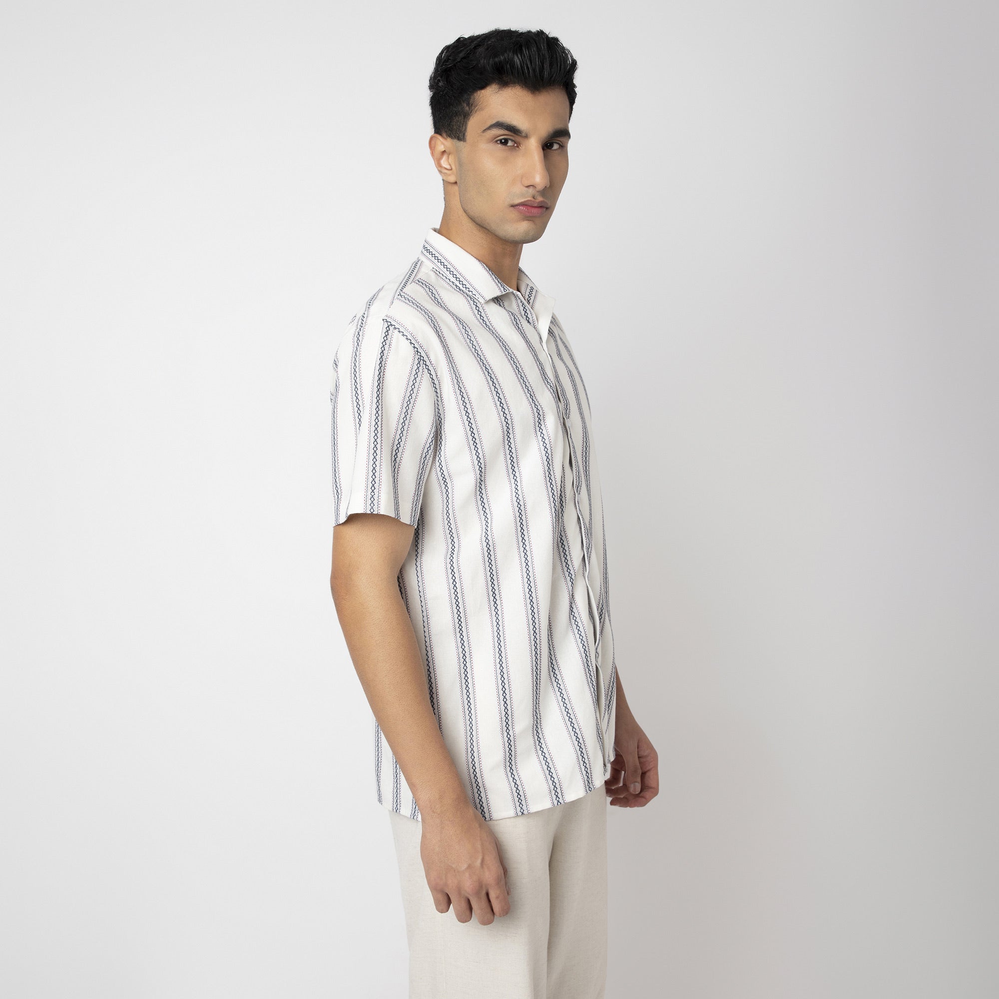 Relaxed Fit Striped Resort Shirt