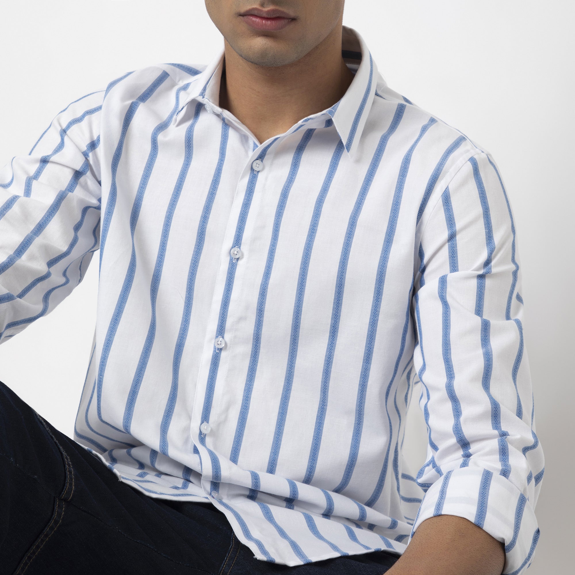 Striped Cotton Casual Shirt
