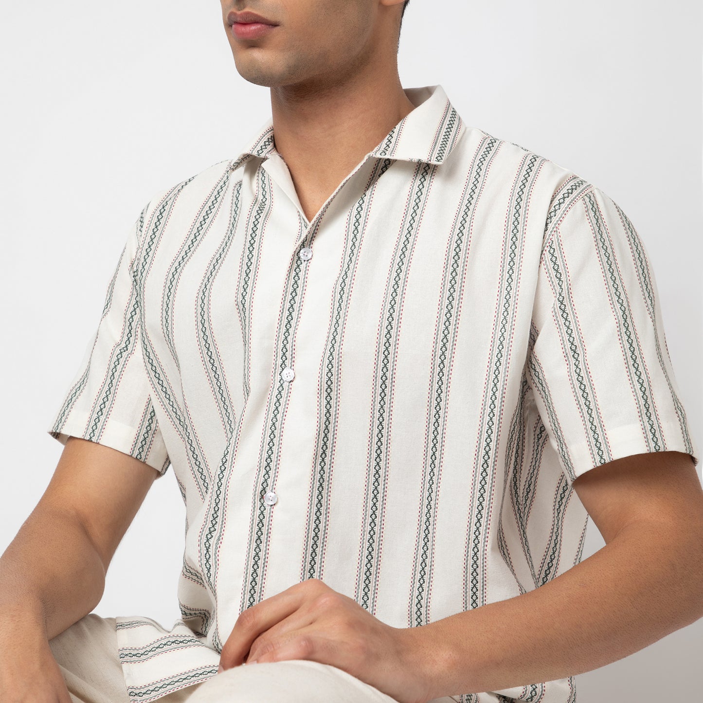 Relaxed Fit Striped Resort Shirt