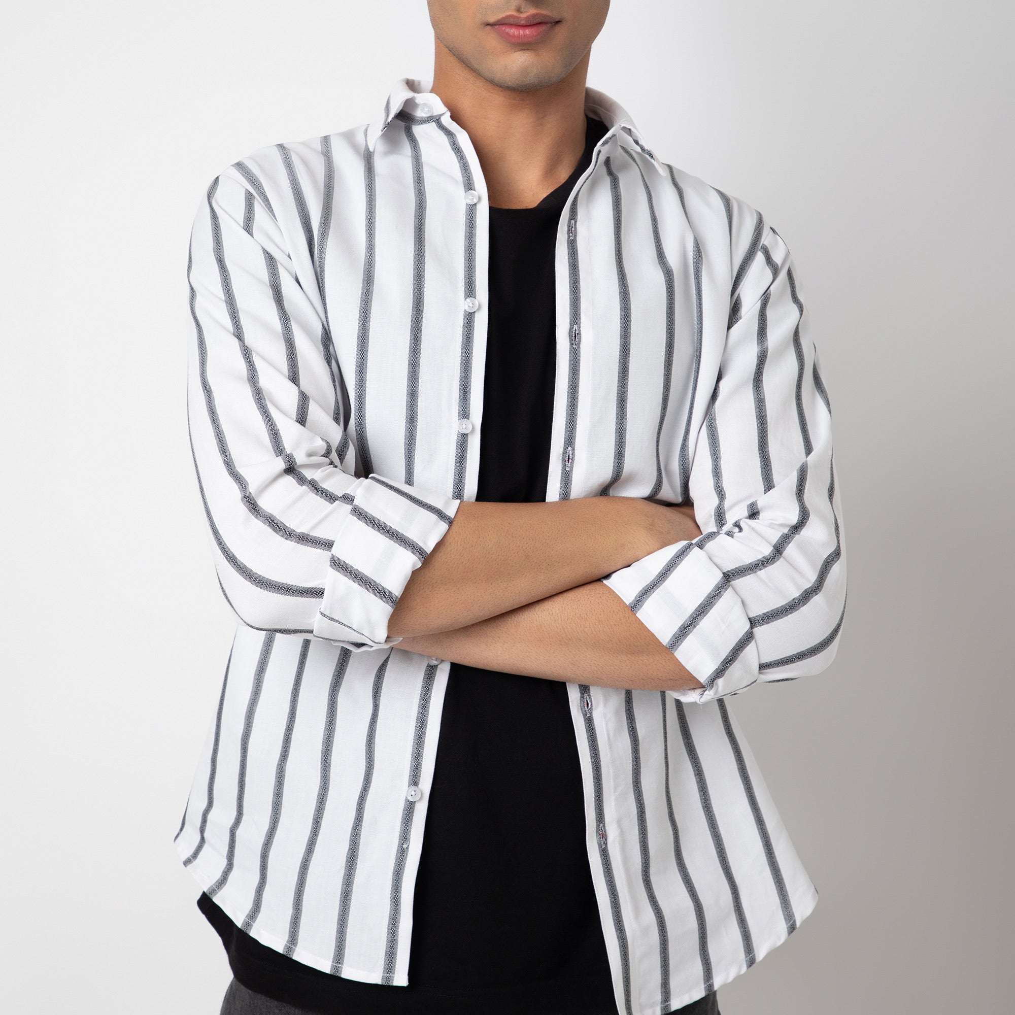 Striped Cotton Casual Shirt
