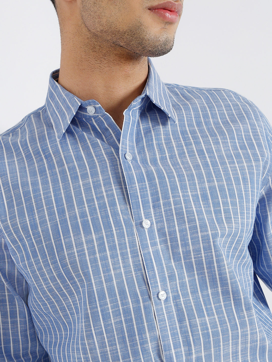 Blue Striped Linen Shirt