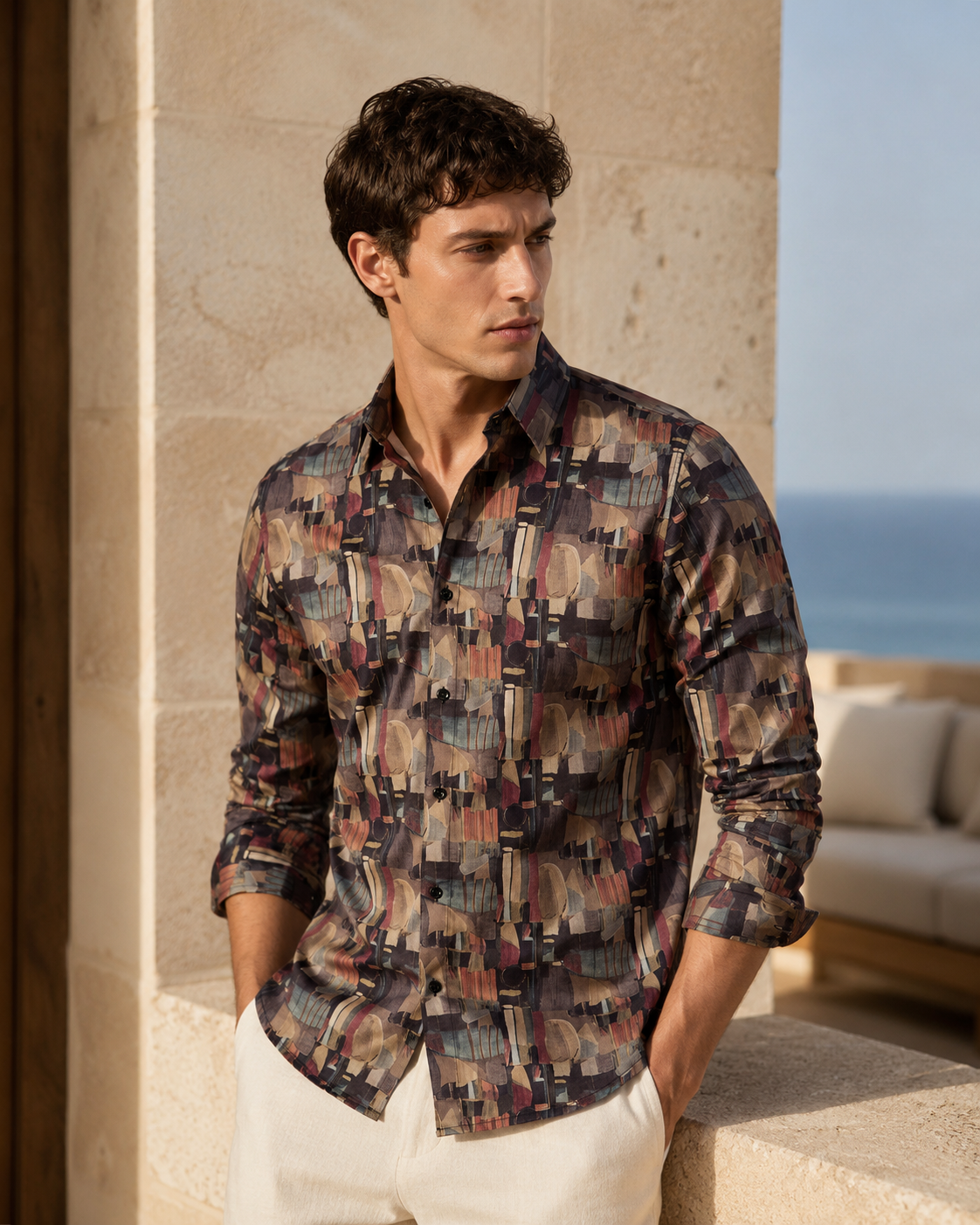 Giza Cotton Printed Shirt