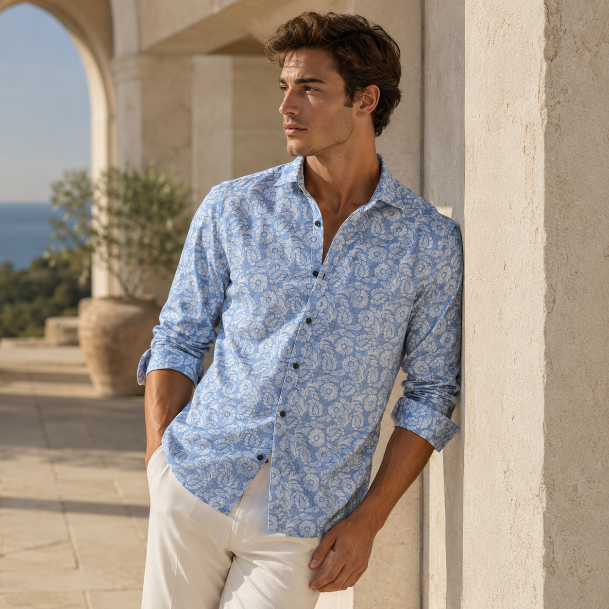 Giza Cotton Printed Shirt
