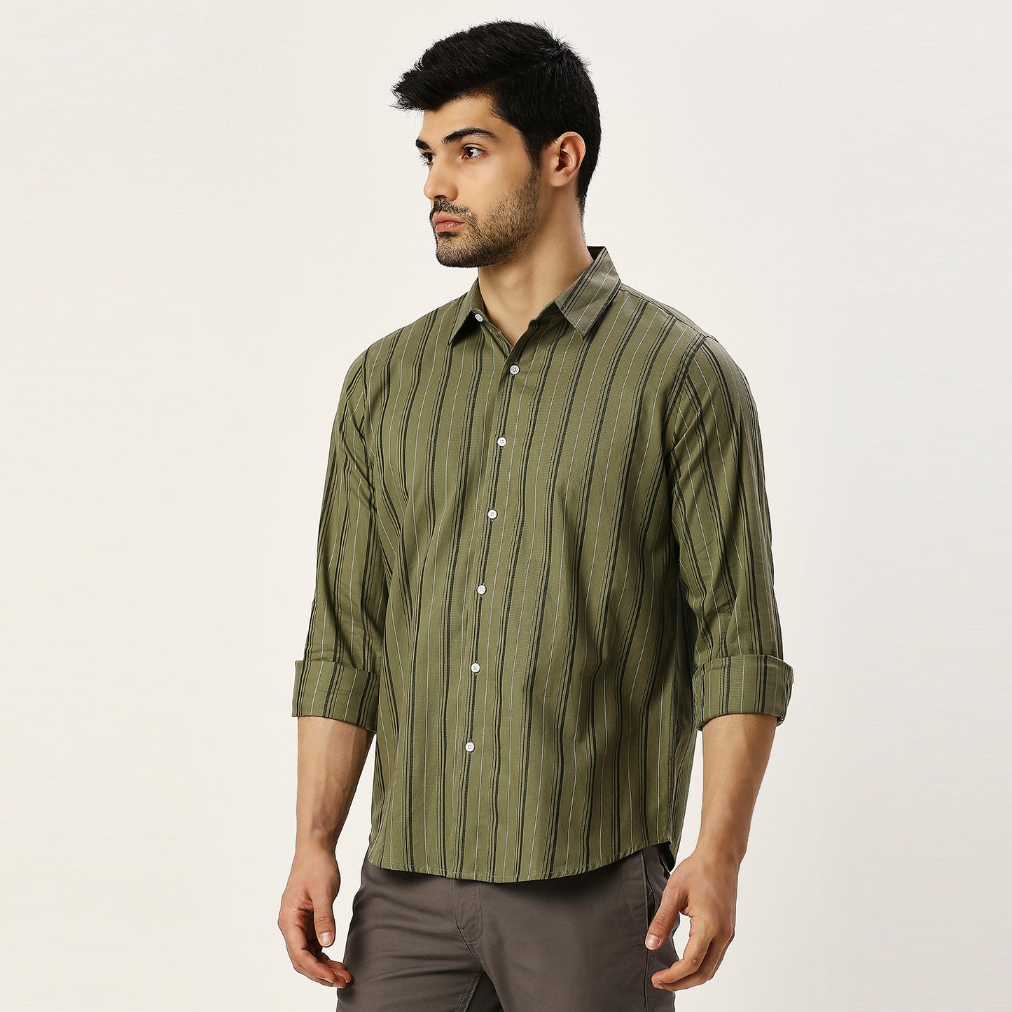 Mens Casual Striped Shirt
