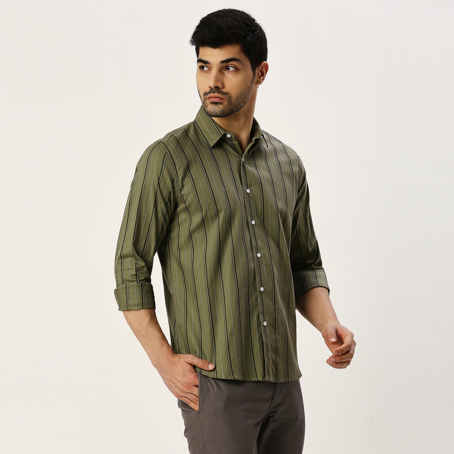 Mens Casual Striped Shirt