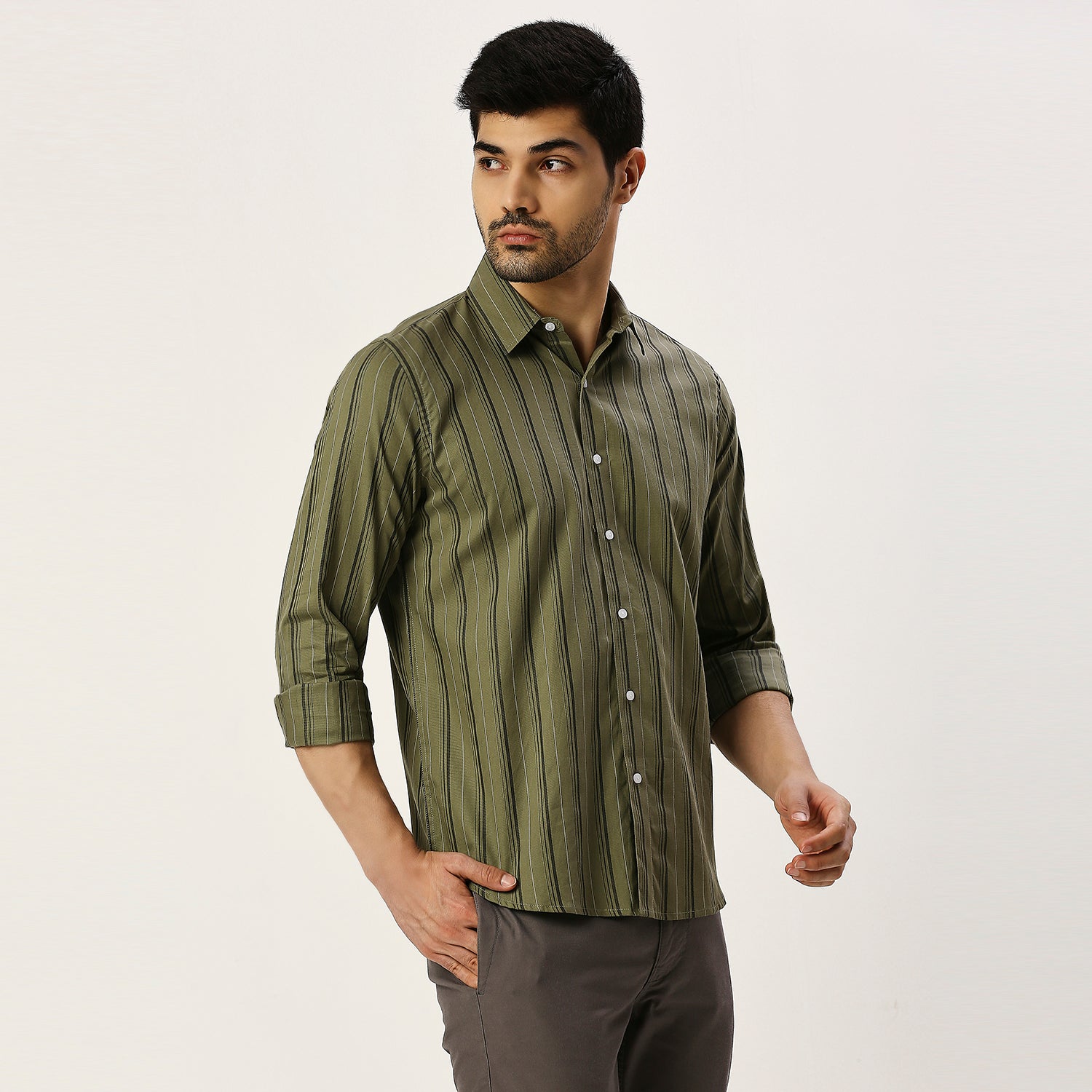 Mens Casual Striped Shirt