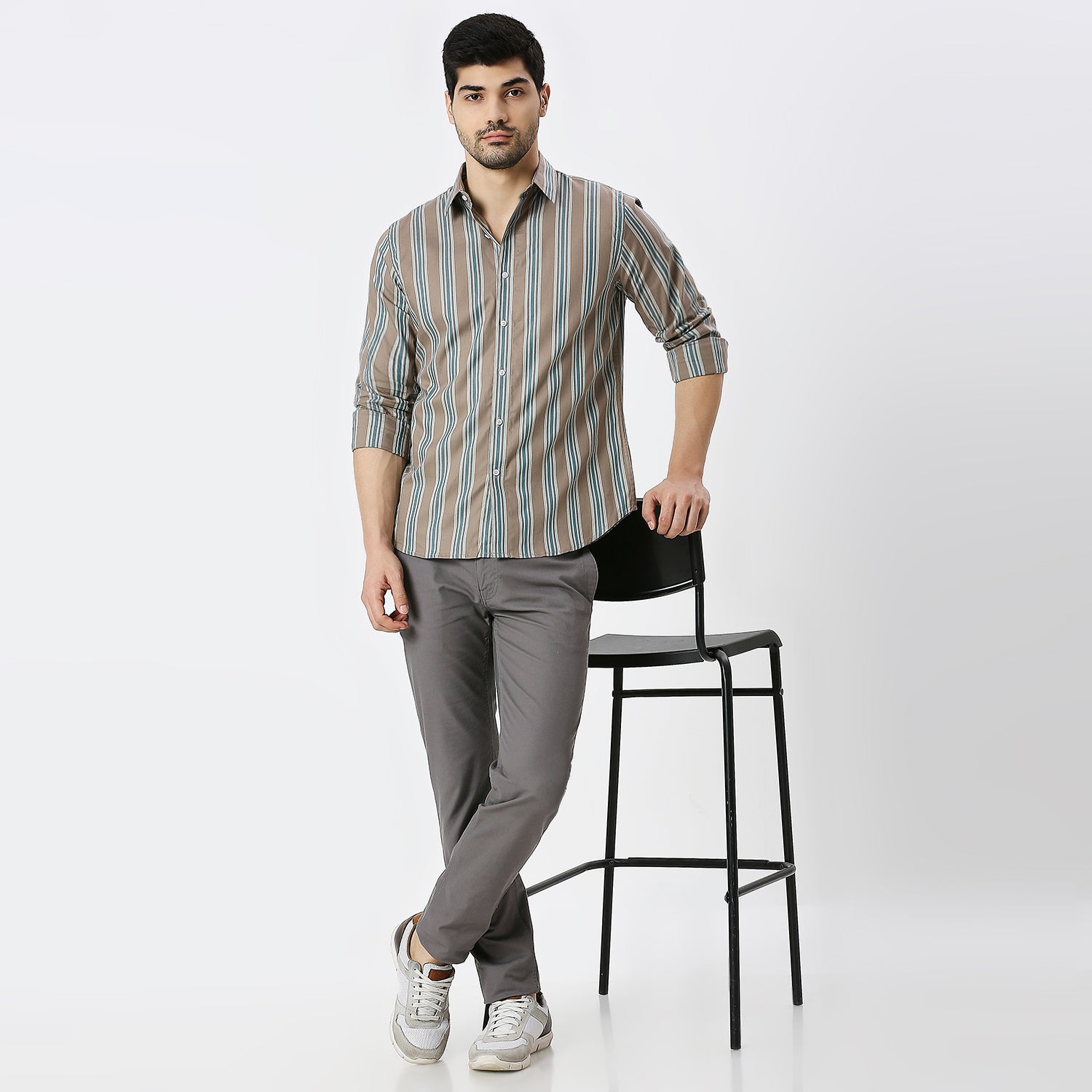 Mens Casual Striped Shirt