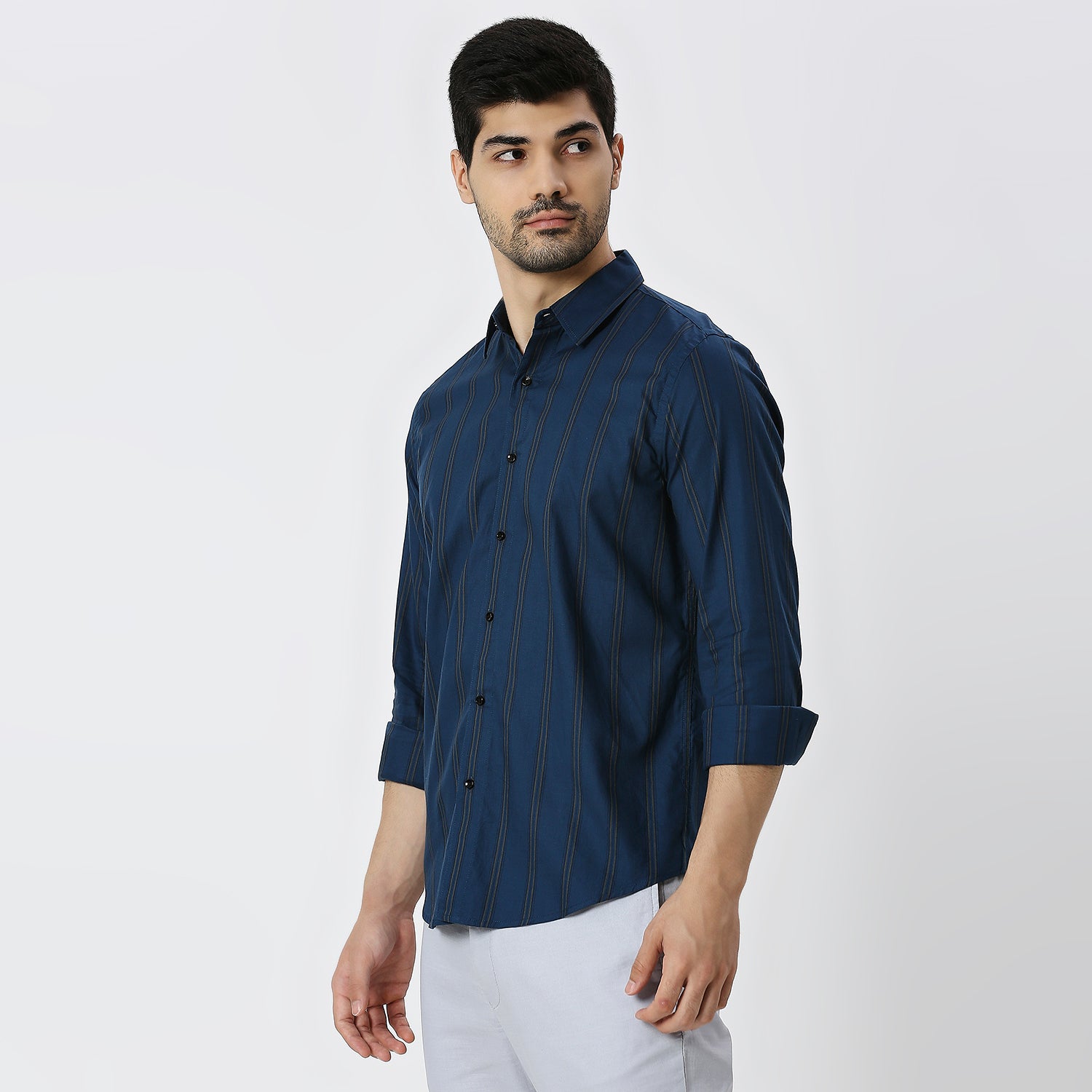 Mens Casual Striped Shirt