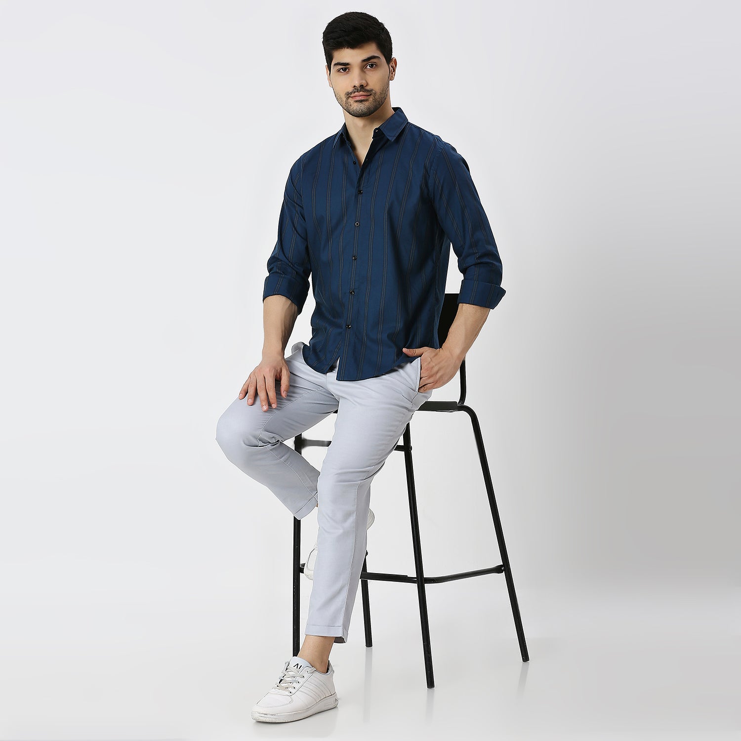 Mens Casual Striped Shirt