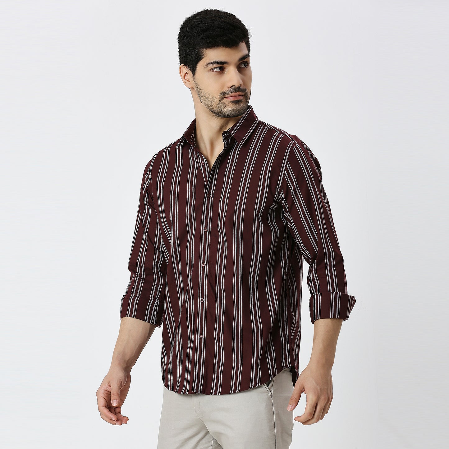 Mens Casual Striped Shirt