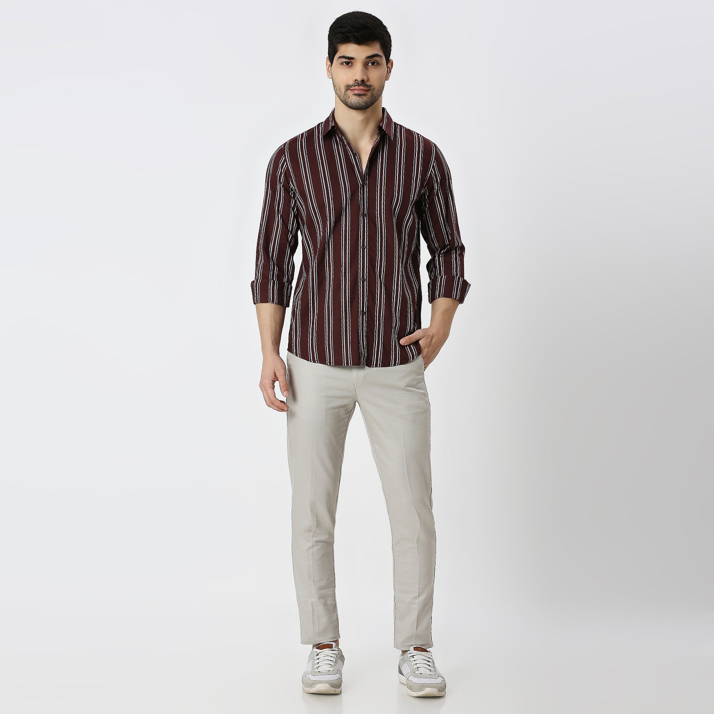 Mens Casual Striped Shirt