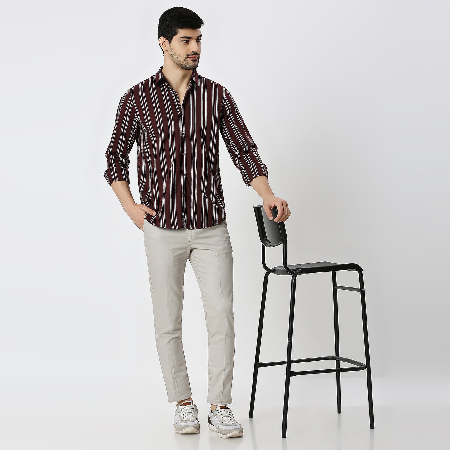 Mens Casual Striped Shirt