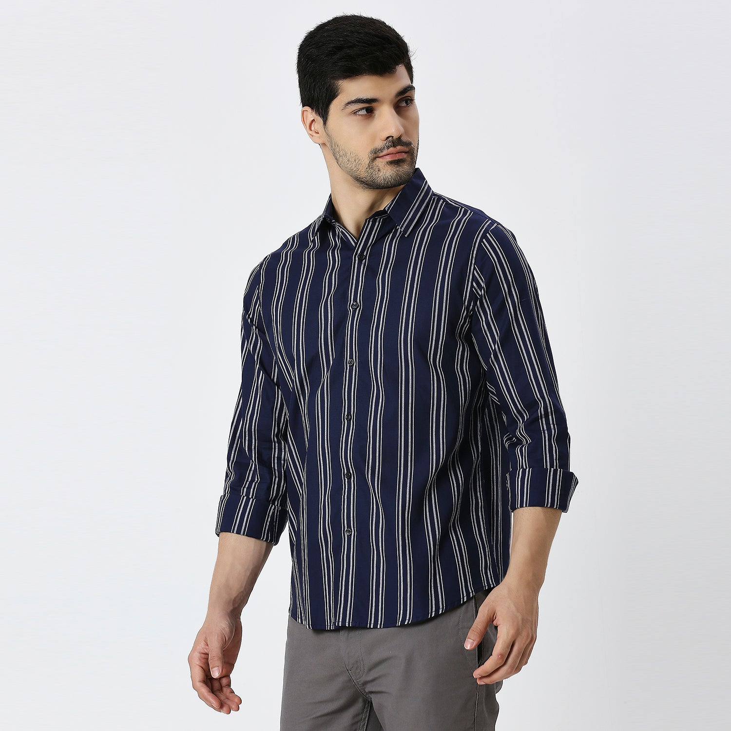 Mens Casual Striped Shirt