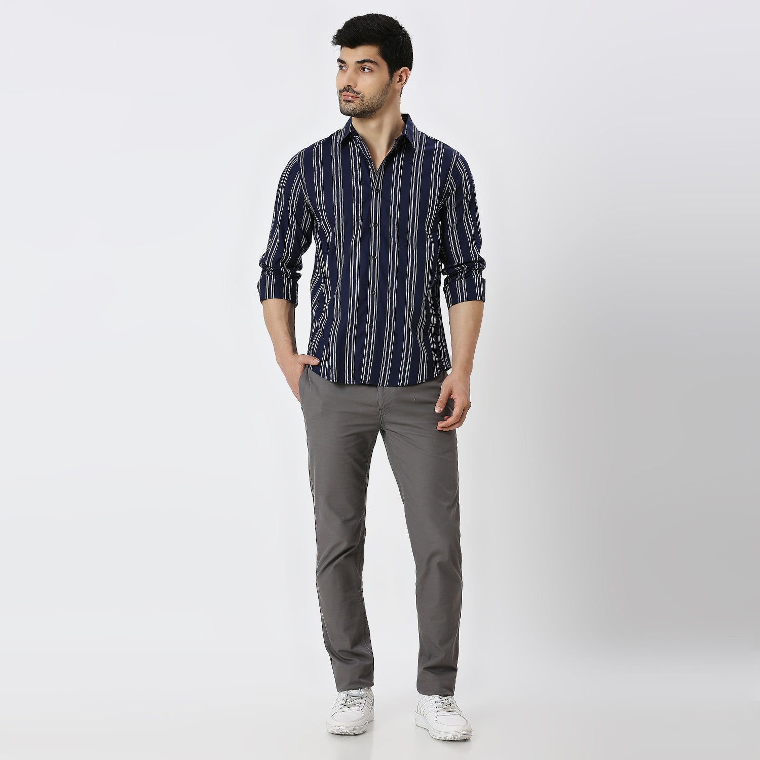 Mens Casual Striped Shirt