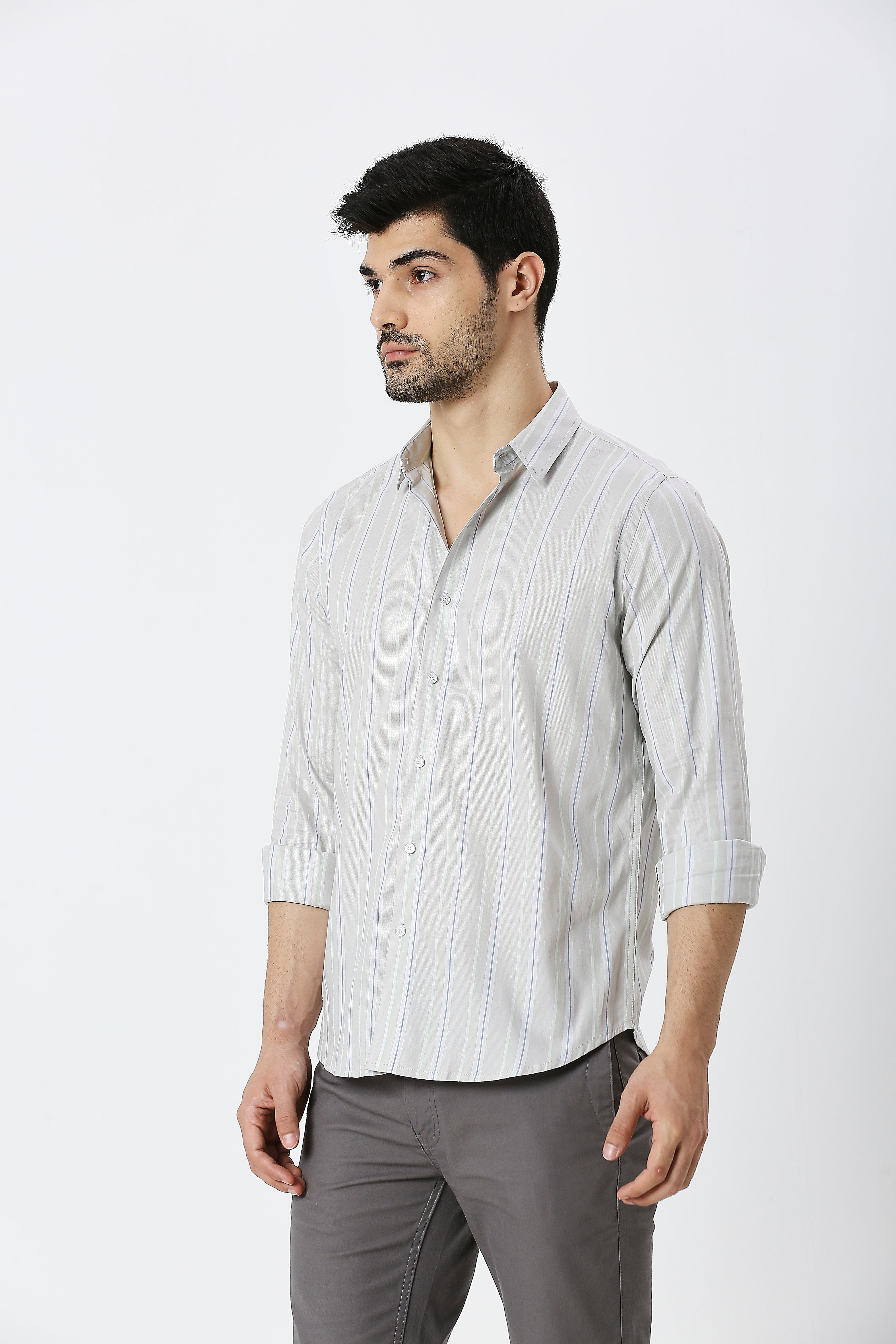 Mens Casual Striped Shirt