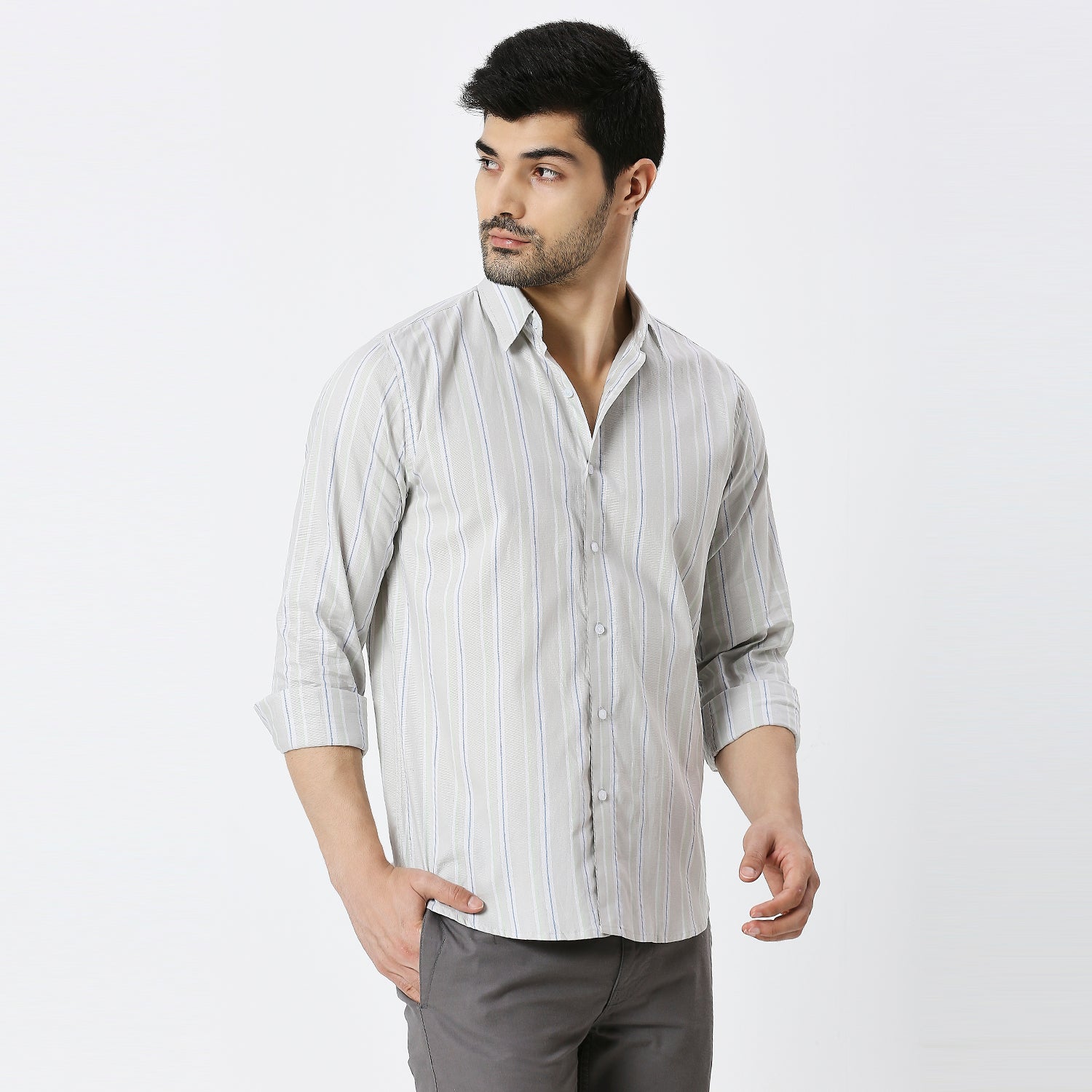 Mens Casual Striped Shirt