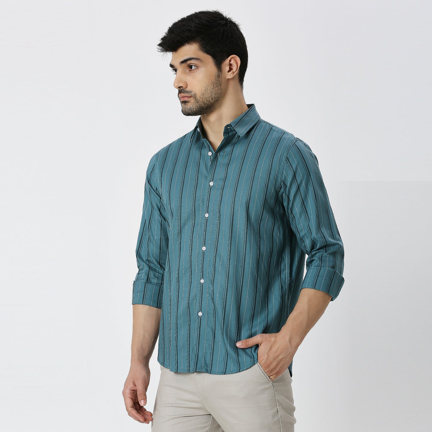 Mens Casual Striped Shirt