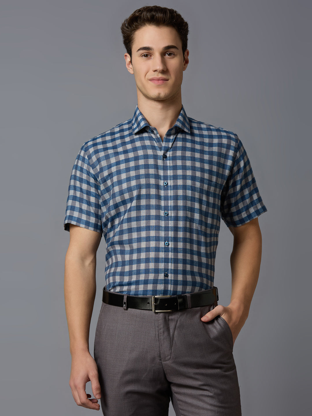 Half Sleeve Checks Shirt