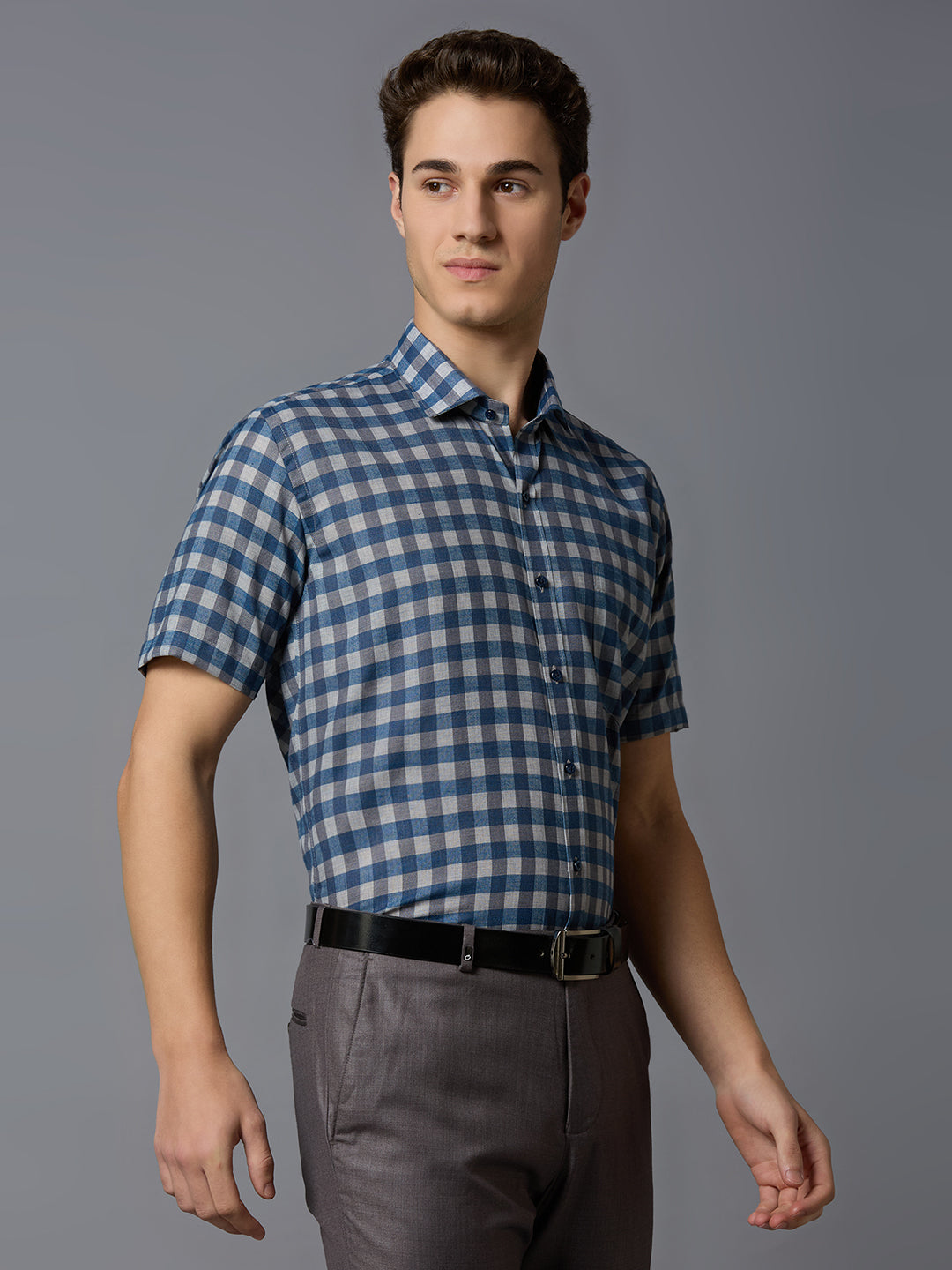 Half Sleeve Checks Shirt