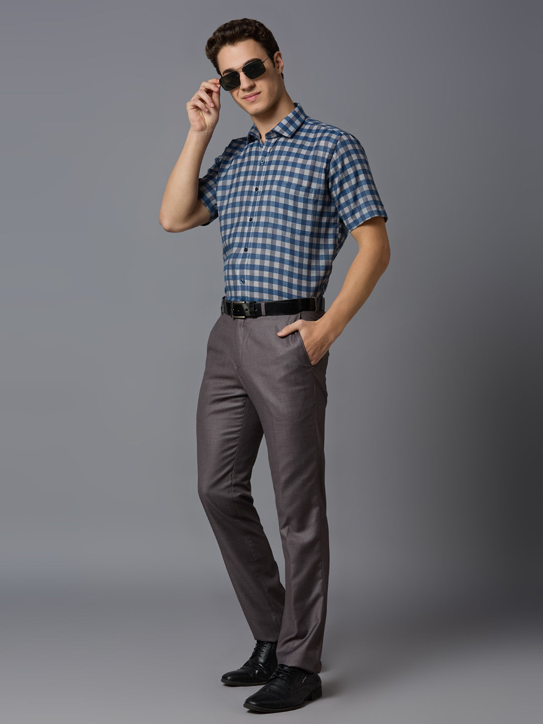 Half Sleeve Checks Shirt