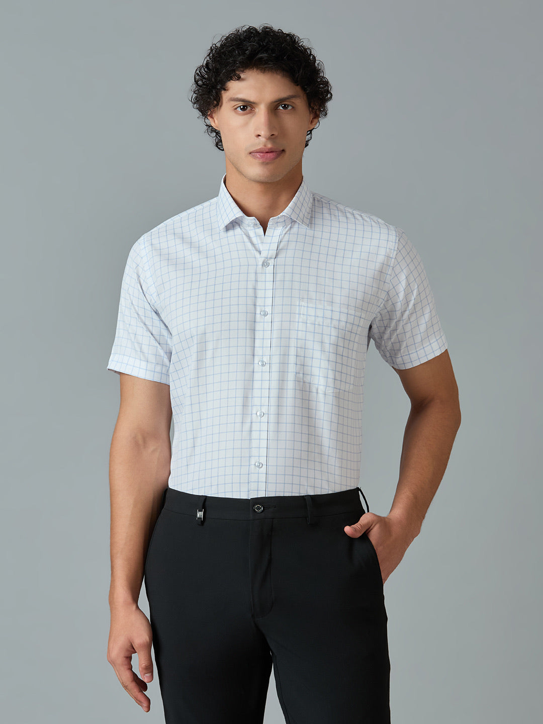 Short Sleeve Checkered Shirt
