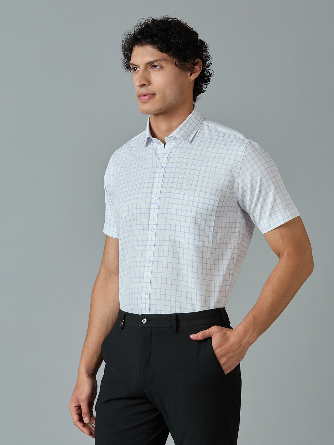 Short Sleeve Checkered Shirt