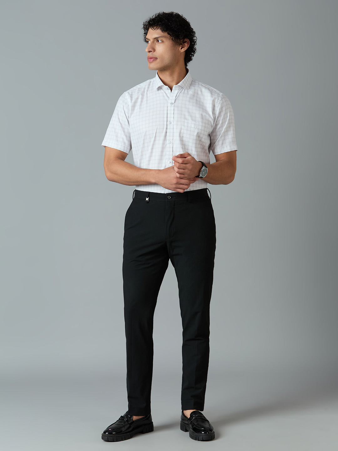 Short Sleeve Checkered Shirt