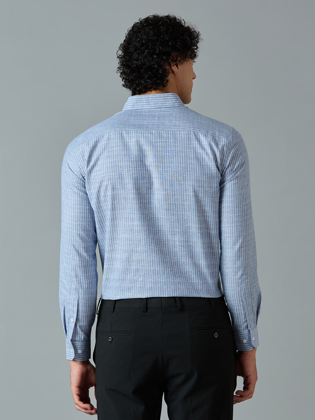 Slim Fit Cotton Linen Striped Shirt