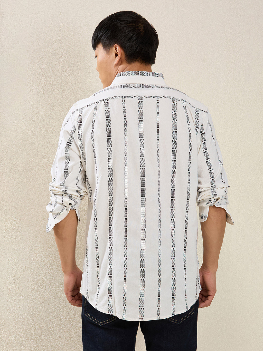 Striped Cotton Casual Shirt