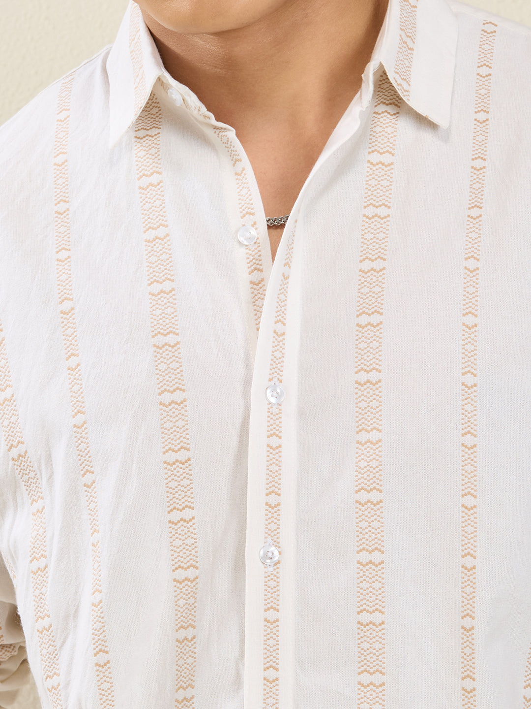 Striped Cotton Casual Shirt