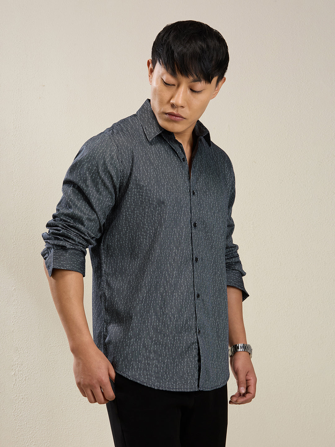 Men's Slim Fit Cotton Casual Shirt