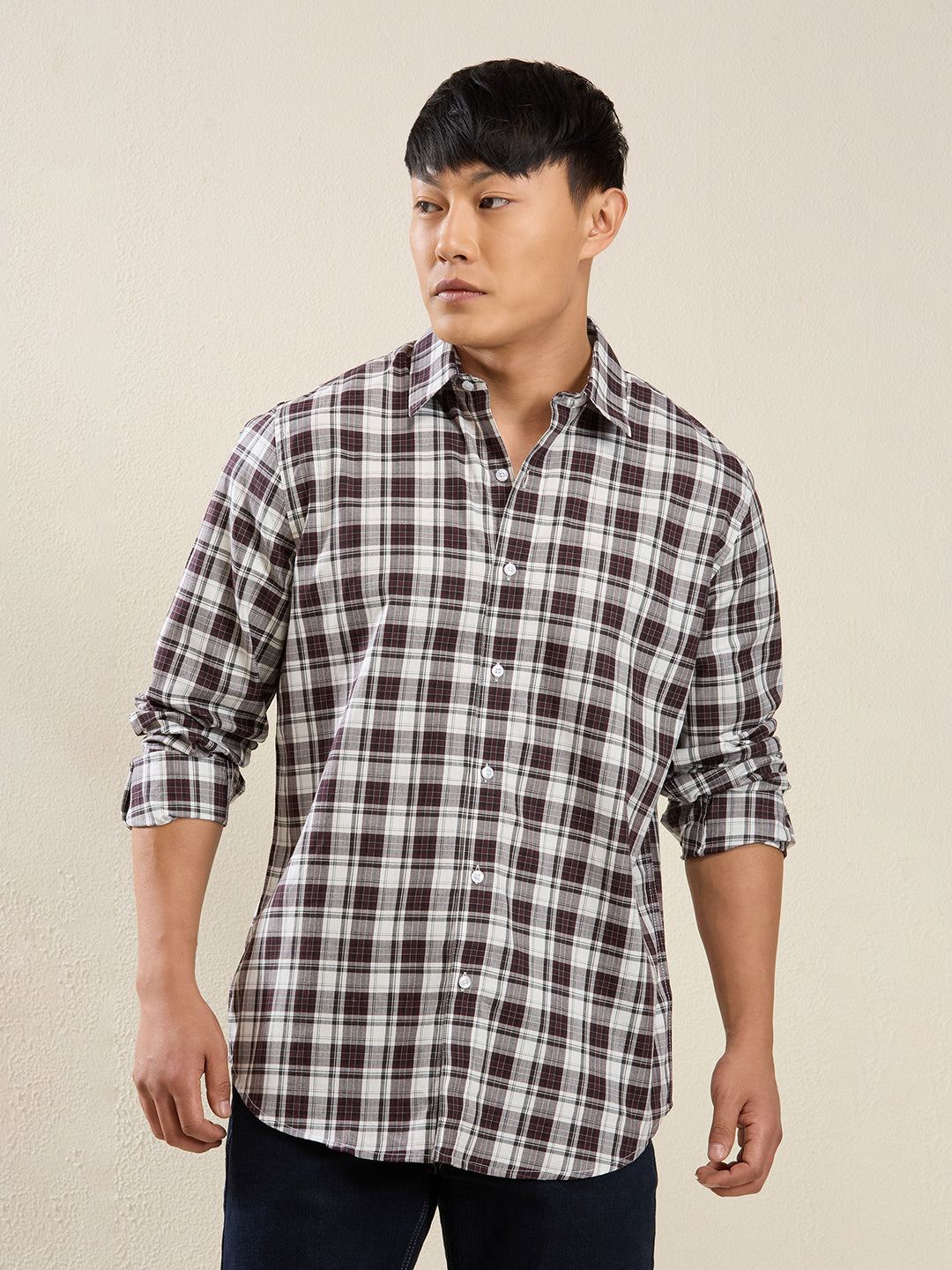 Men’s Slim Fit Checkered Shirt