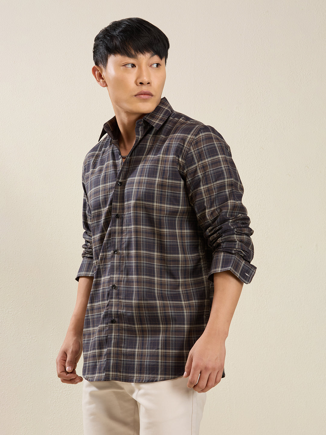 Men’s Slim Fit Checkered Shirt