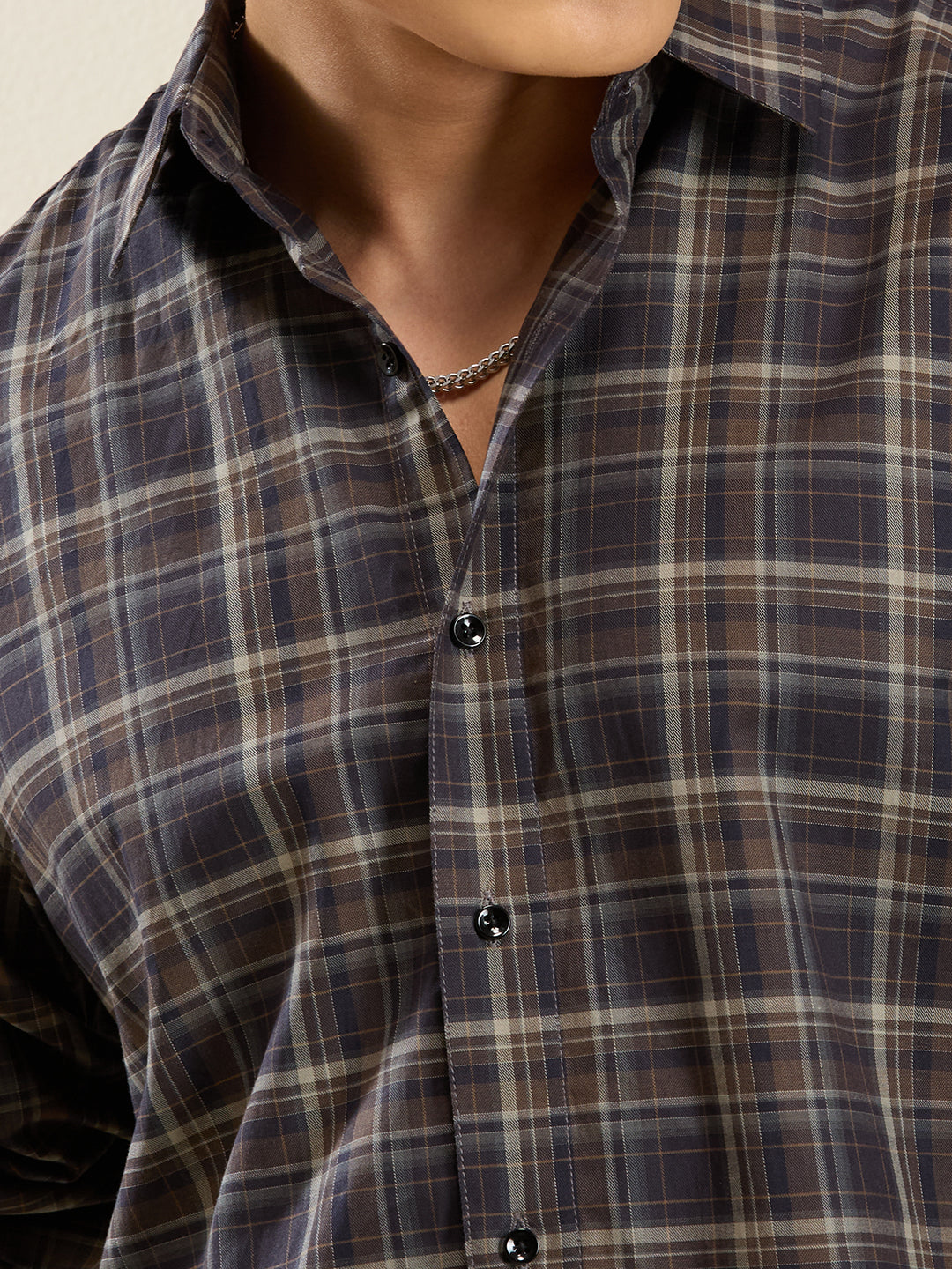 Men’s Slim Fit Checkered Shirt