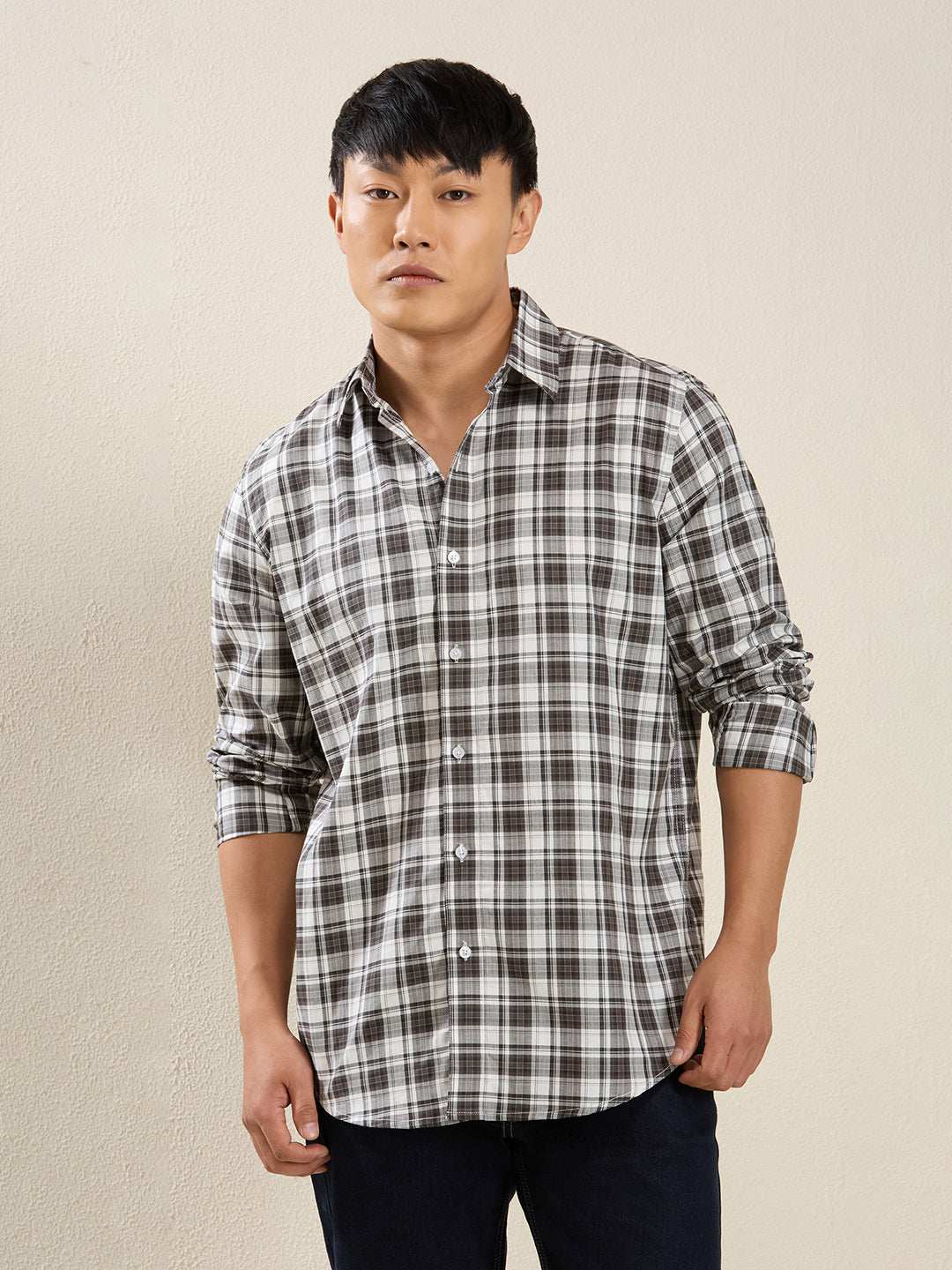 Men’s Slim Fit Checkered Shirt